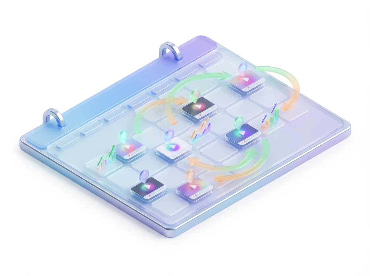 Always-on video content program with monthly creative batches and performance optimization