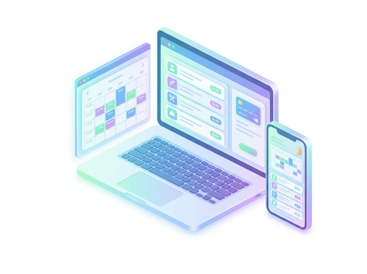 Wellness center booking platform with calendar integration and automated reminders