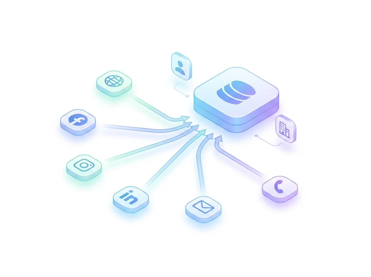 Multi-channel lead capture system integrating website, social media, and email