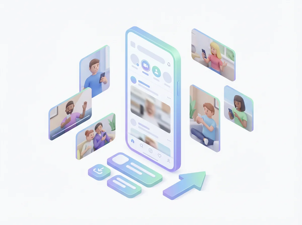 Mobile app install campaign with real user demonstrations and authentic scenarios