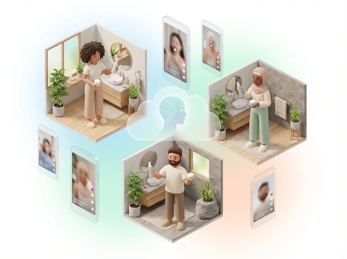 DTC skincare brand UGC campaign with authentic user-generated content