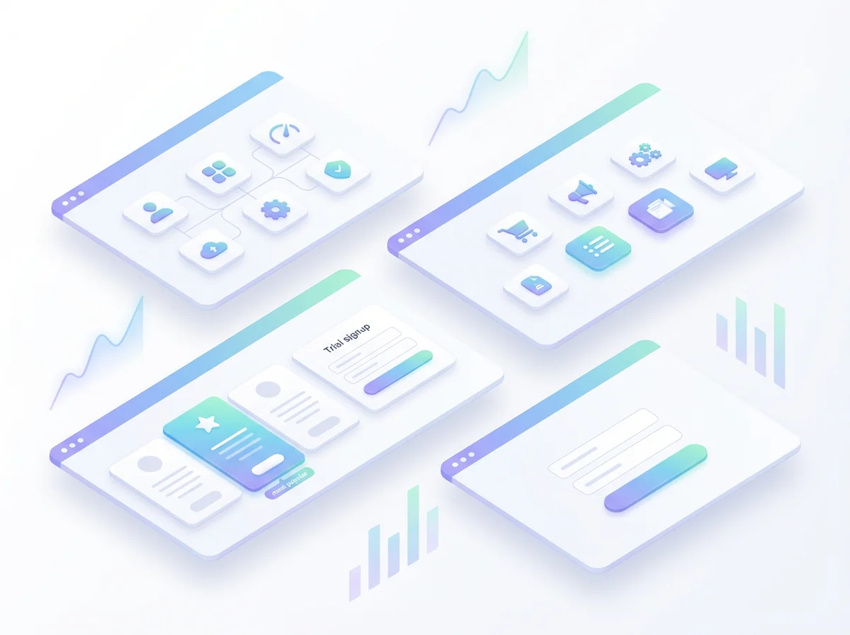 SaaS conversion-optimized website with free-to-paid funnel optimization